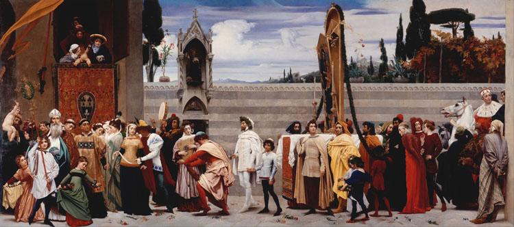 Lord Frederic Leighton Cimabue's Madonna being carried through the Streets of Florence (mk25) china oil painting image